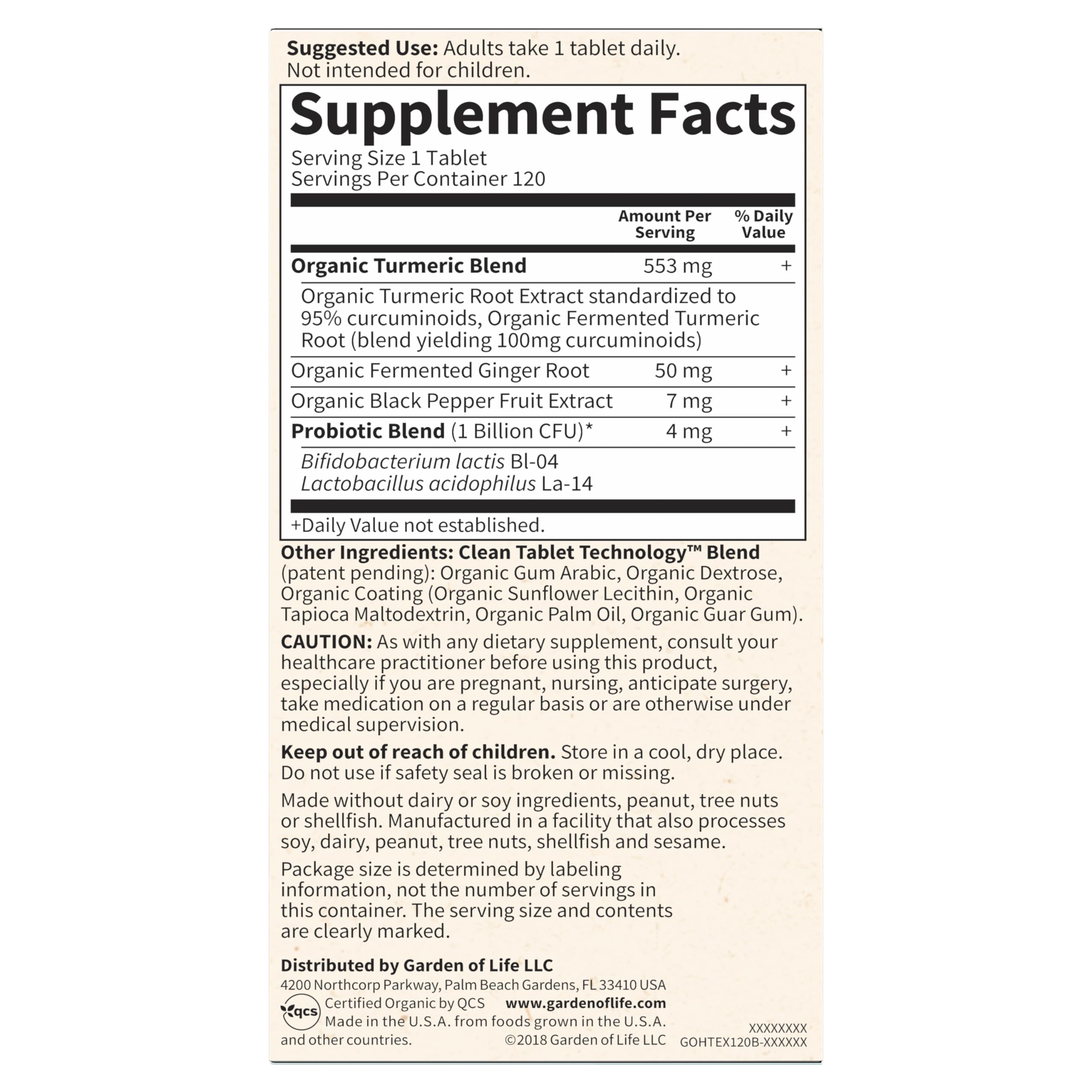 No soy or corn-derived ingredients label on bottle