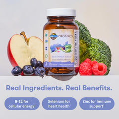 Garden of Life Once Daily Men's Multivitamin tablets illustrate convenient daily nutrition for men.
