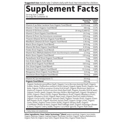 Vegan multivitamin package highlighting whole-food ingredients