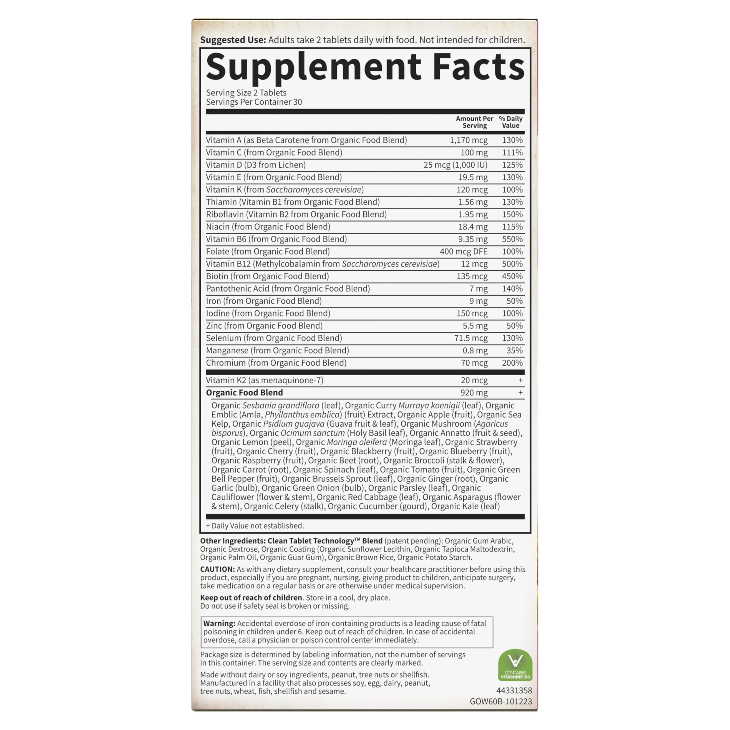 Focus on skin, hair and nails benefits from Women's Multi