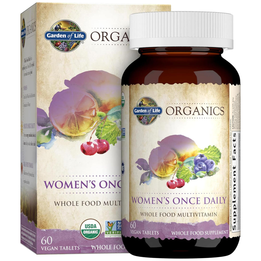 Garden of Life Organics Women’s Multivitamin bottle with 60 tablets