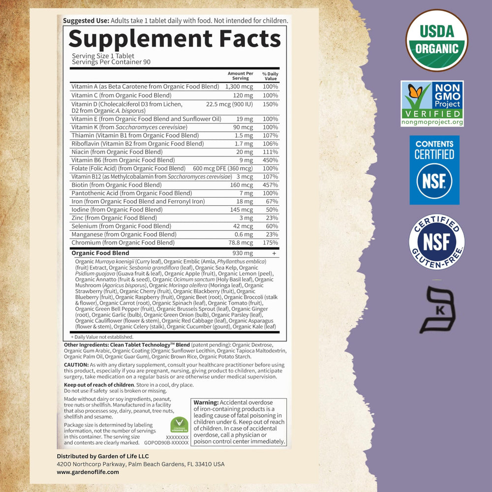 Certifications: USDA Organic, Non-GMO Project Verified, Vegan, Gluten-Free