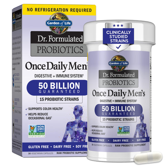 Garden of Life Probiotics for Men bottle with 30 capsules