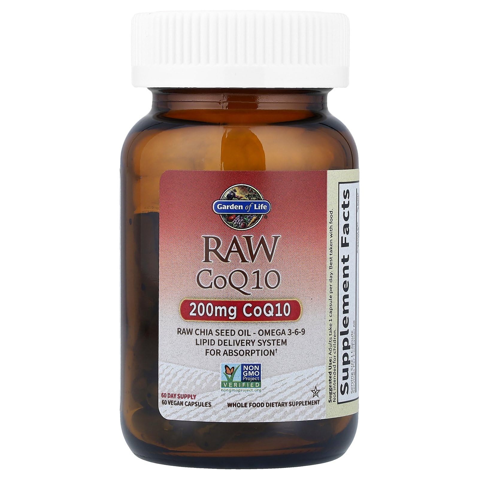Garden of Life vegan Omega 3-6-9 bottle shown for heart and joint wellness.