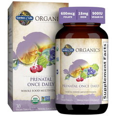 Garden of Life Organics Prenatal Vitamin bottle front view
