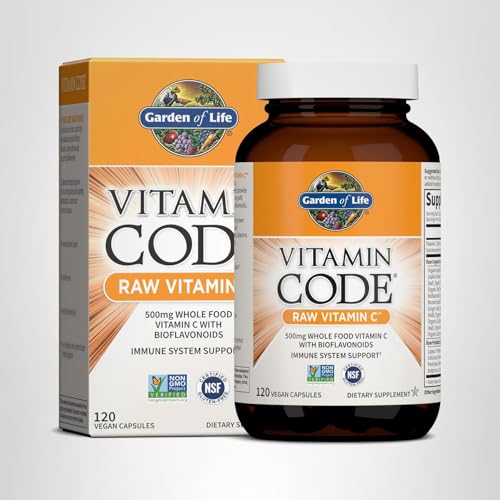 Vitamin Code Raw Vitamin C packaging with certifications