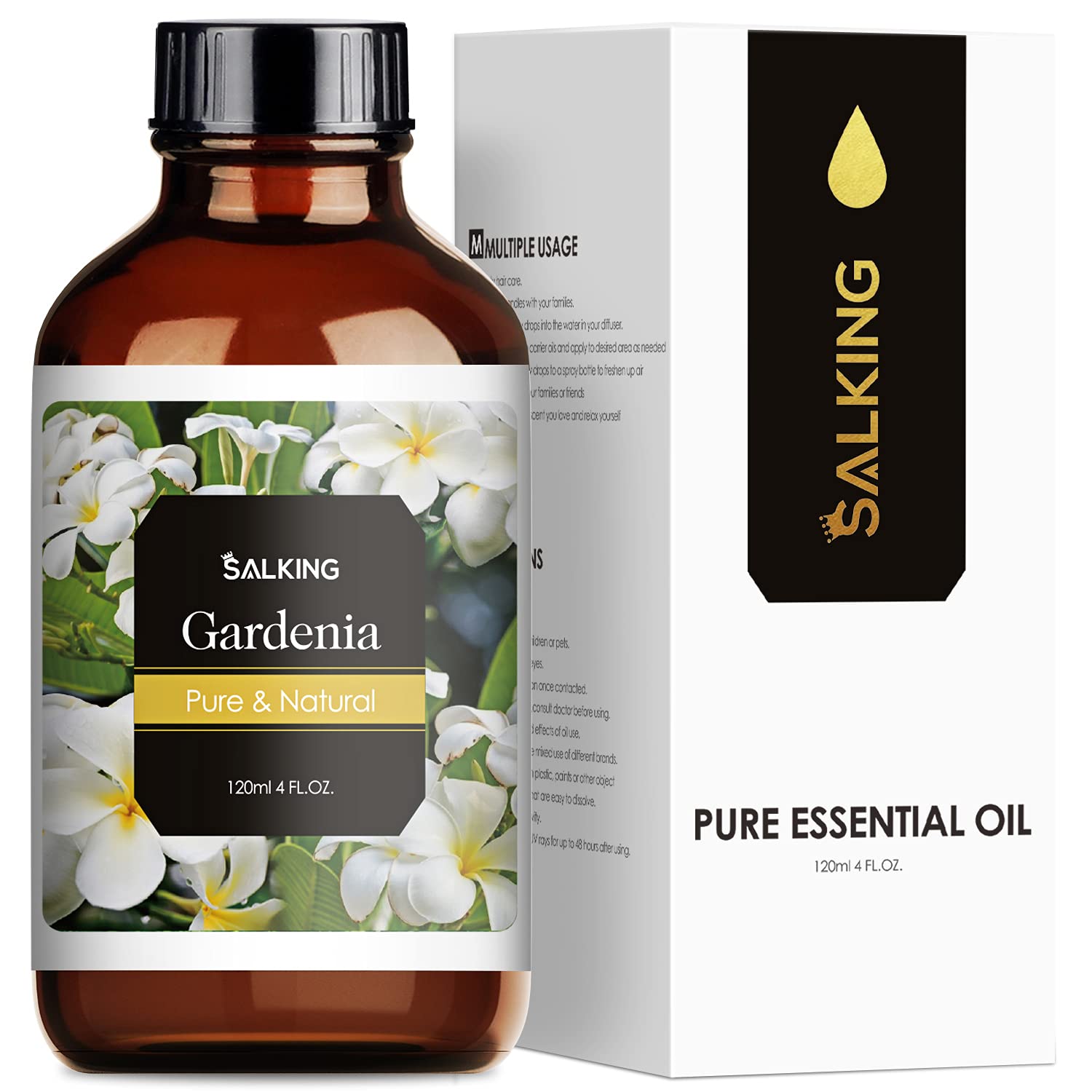 Gardenia essential oil bottle with dropper cap – 4 oz (120 ml)