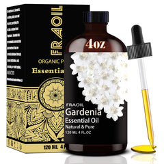Gardenia essential oil 4 oz amber glass bottle