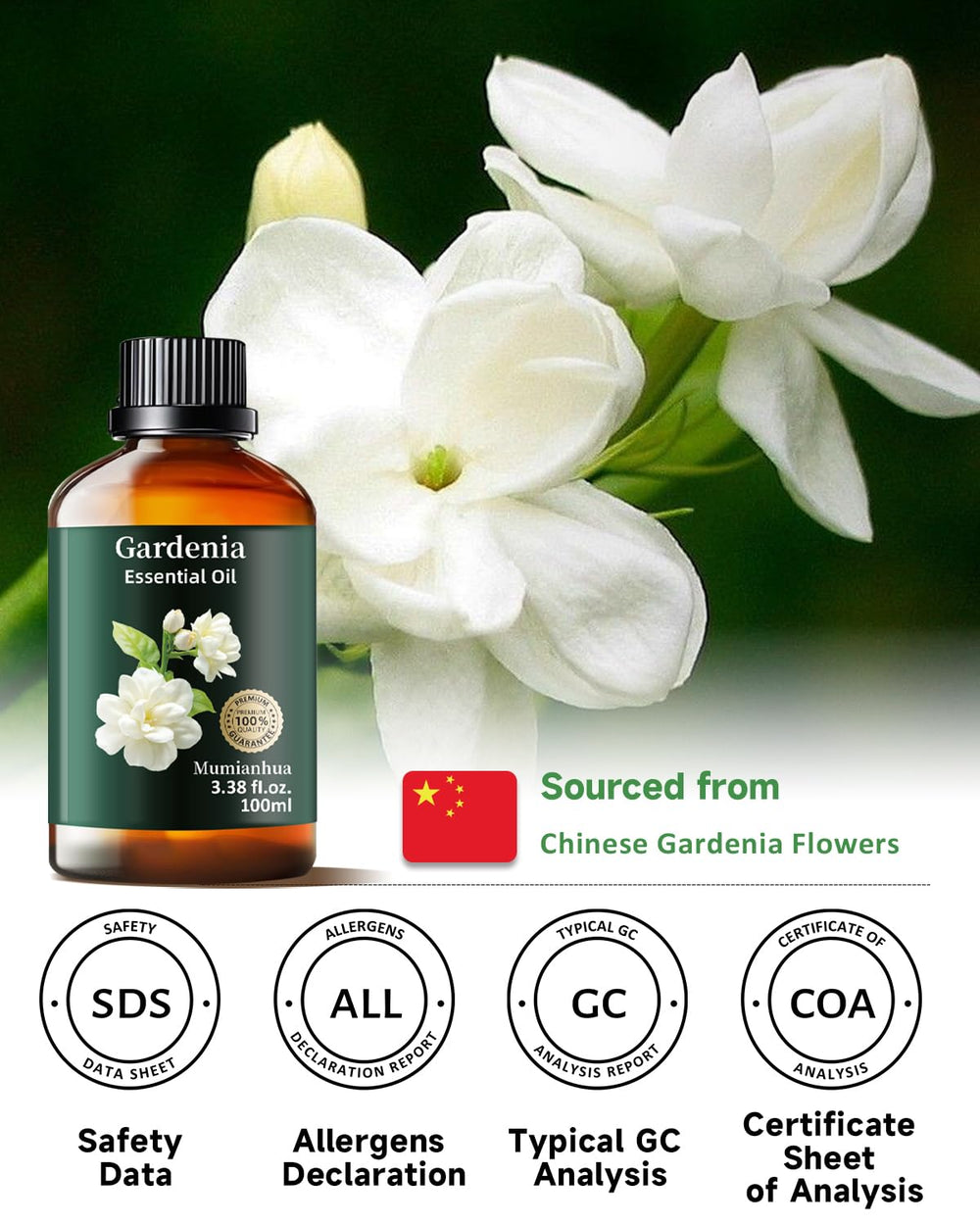 Gardenia essential oil for DIY candles, soaps, and lotions