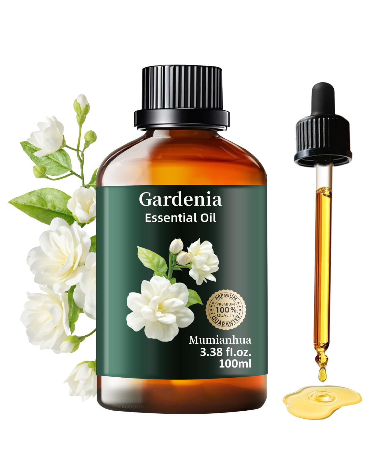 Pure Gardenia essential oil bottle 3.38 fl oz