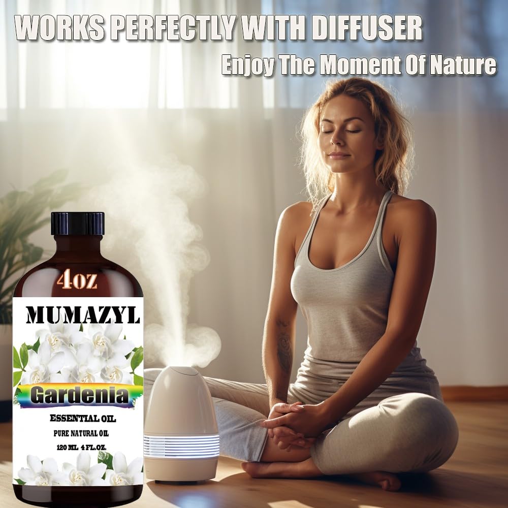 Gardenia essential oil used in a diffuser