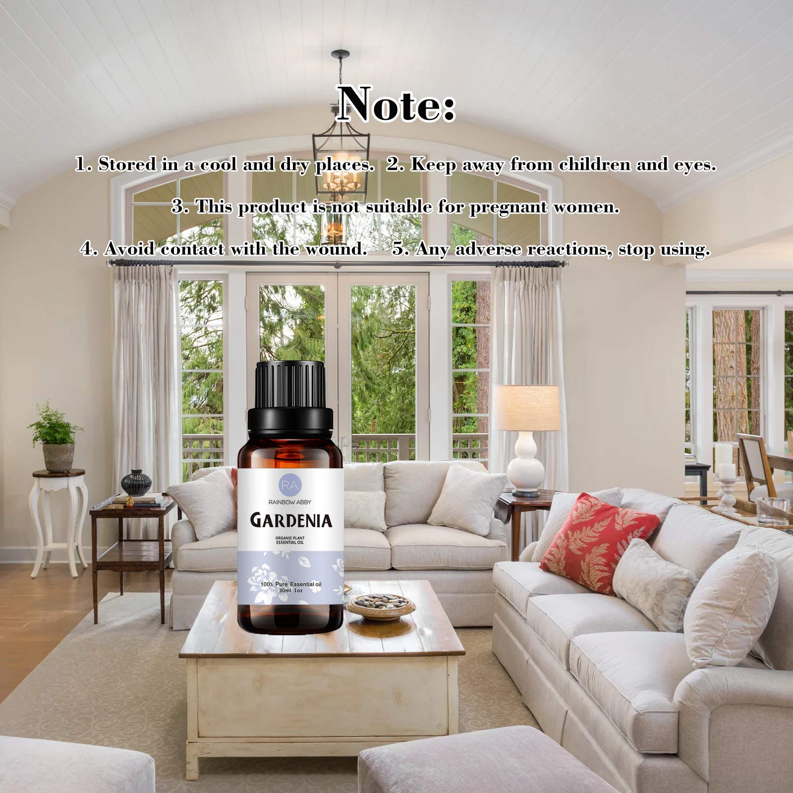 Gardenia essential oil used during yoga and meditation