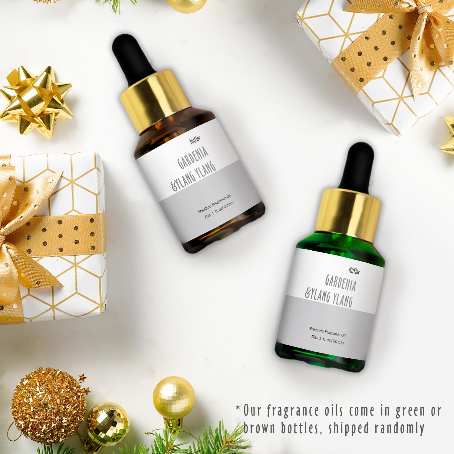 UV-protected glass bottle and dropper for fragrance oil