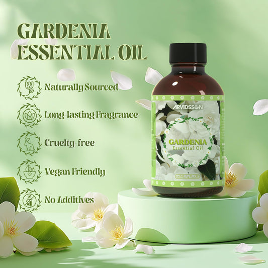 Gardenia essential oil being used for a diffuser in a modern room