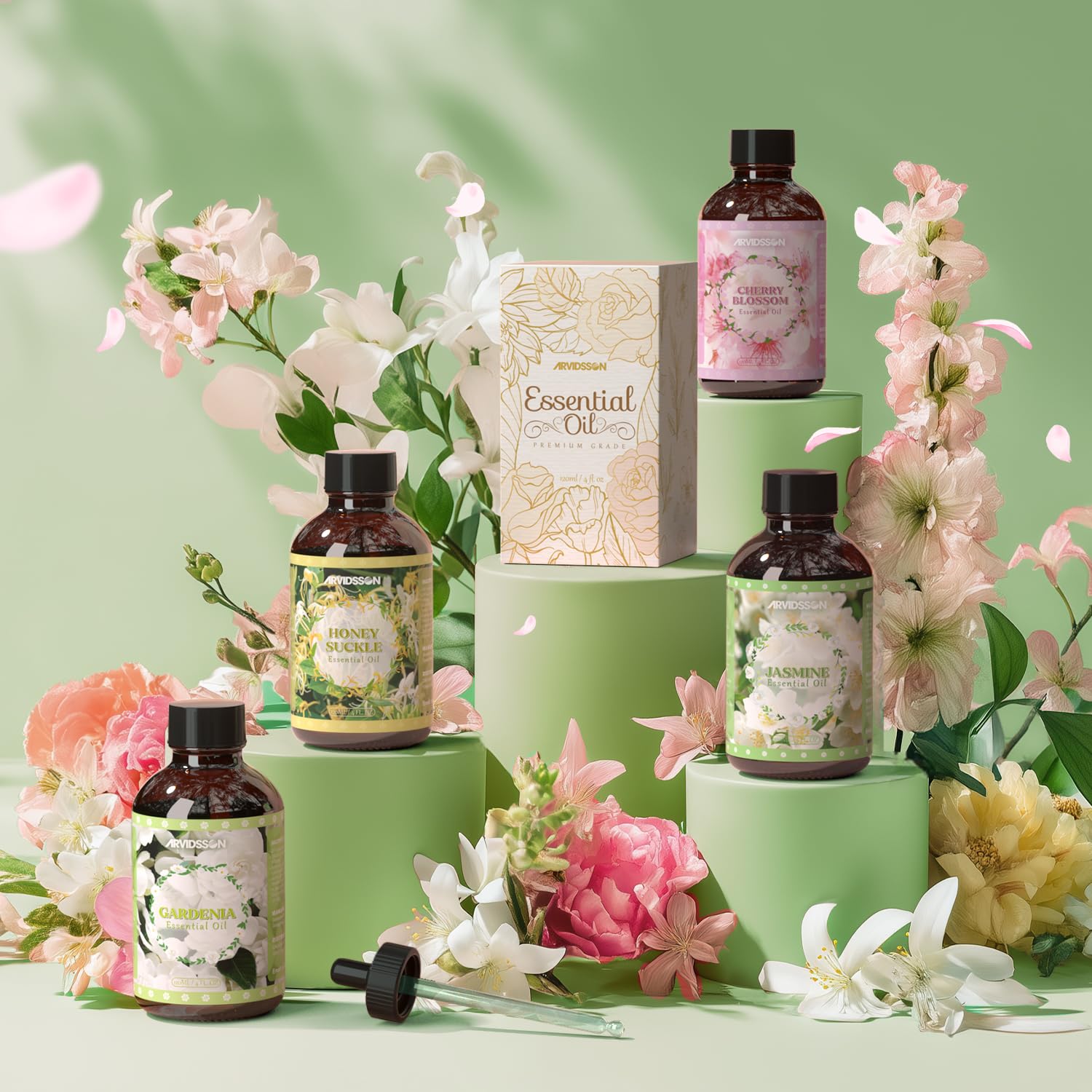 Gardenia essential oil used to create room spray blends