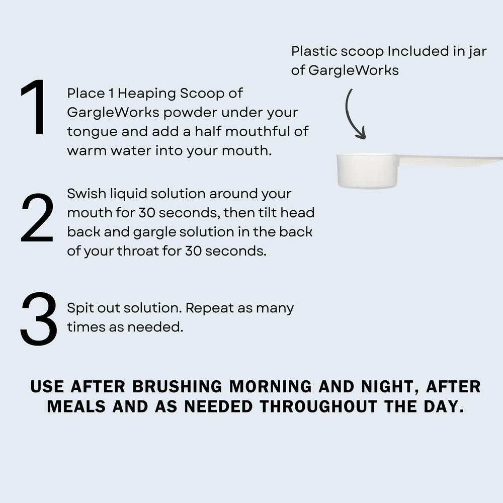 Ocean trace minerals blend included in GargleWorks rinse