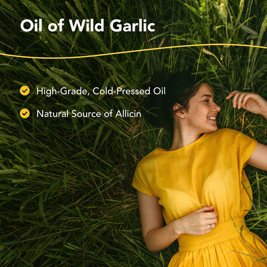 Garlex Oil of Wild Garlic 1 oz bottle – back view label