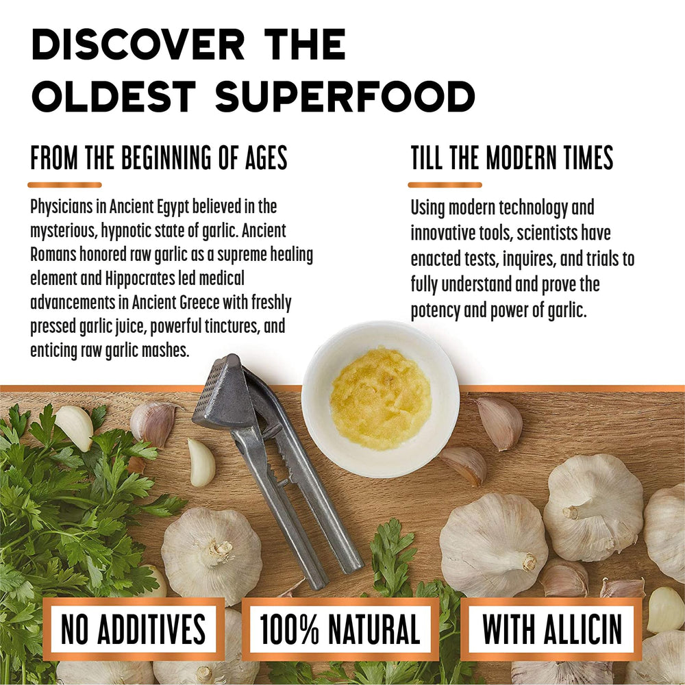 Lifestyle image with wellness routine and garlic extract