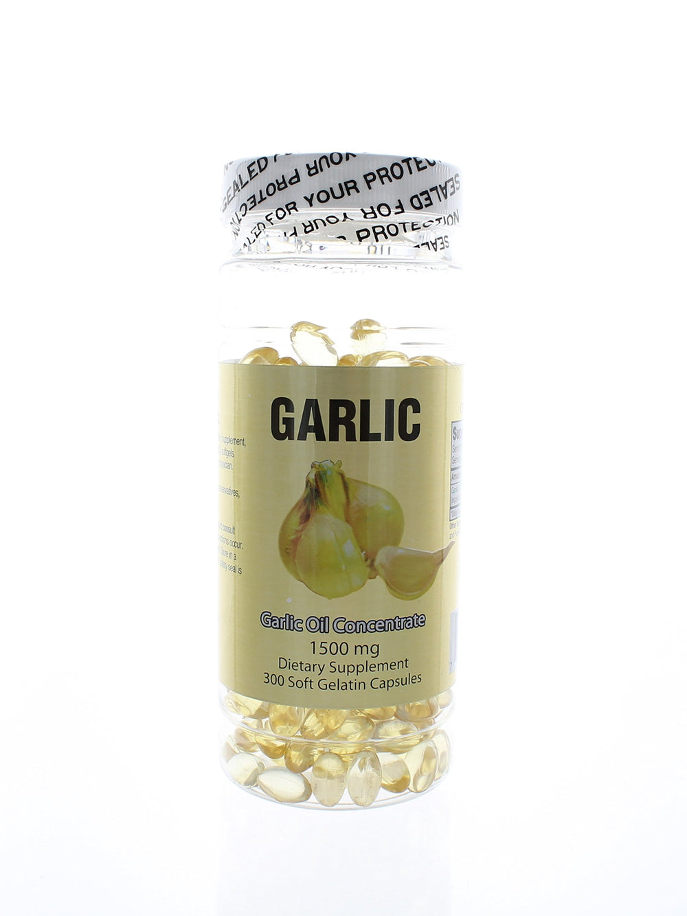 Garlic oil concentrate bottle 3 mg (1500:1) with 300 capsules