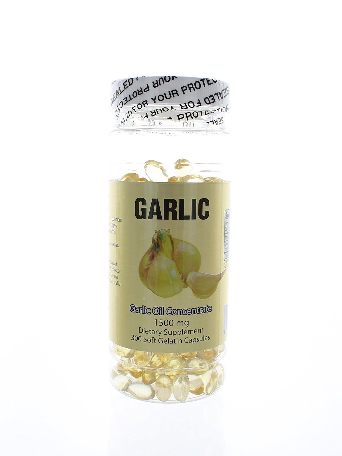 Garlic oil concentrate bottle 3 mg (1500:1) with 300 capsules