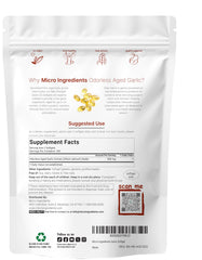 Close-up of odorless garlic softgels in bottle