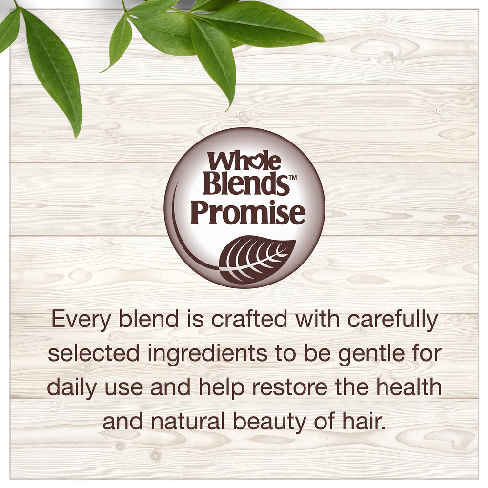 Garnier Whole Blends bottle label close-up communicates paraben-free promise.