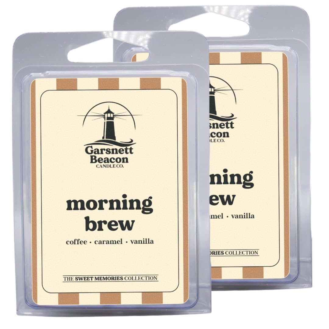 Garsnett Beacon Morning Brew Wax Melts jar releases inviting coffee aroma for cozy spaces.