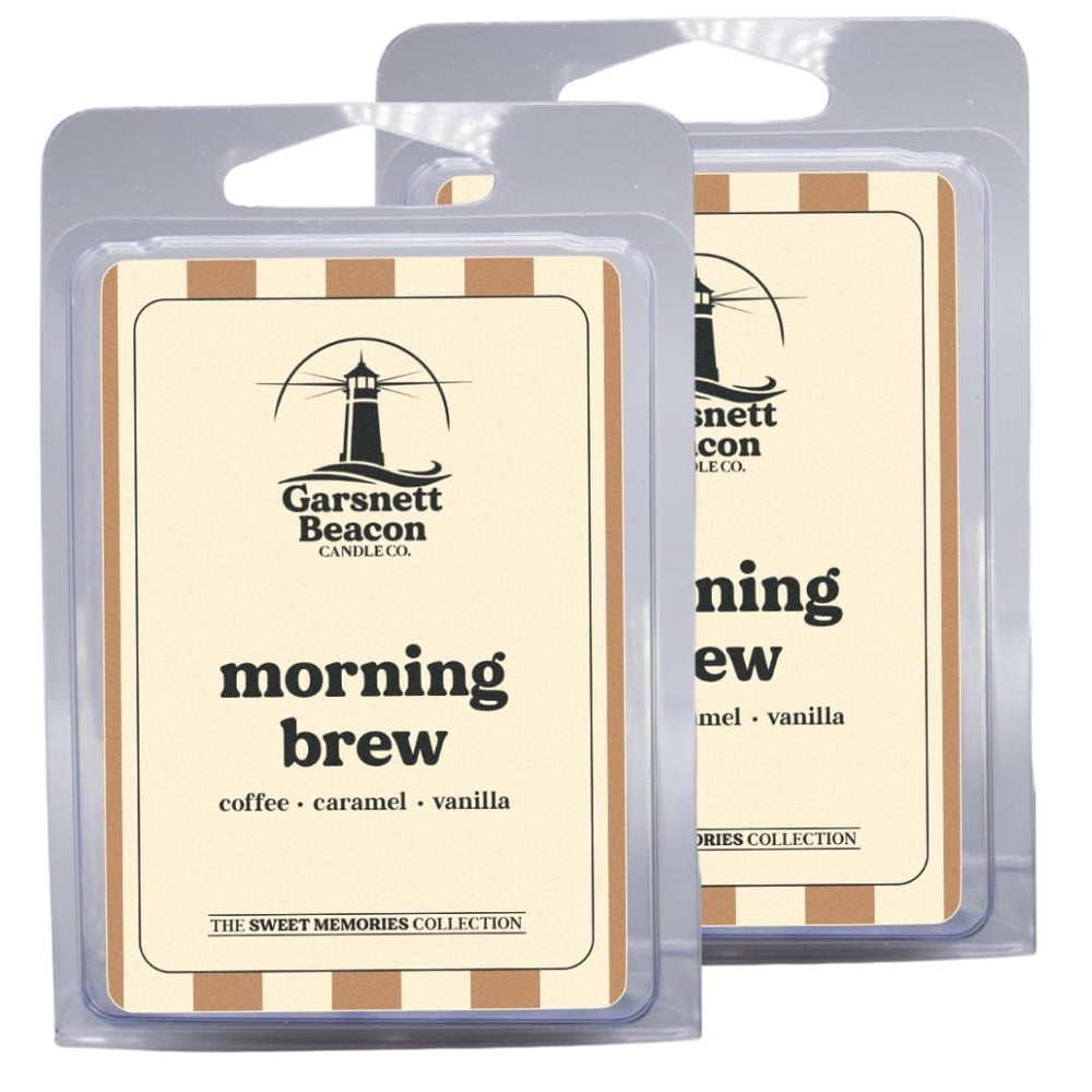 Garsnett Beacon Morning Brew Wax Melts jar releases inviting coffee aroma for cozy spaces.
