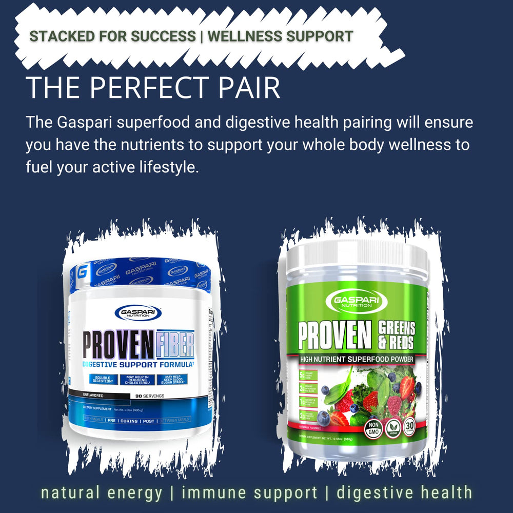 Gaspari Greens & Reds serving image showing natural fruity flavor