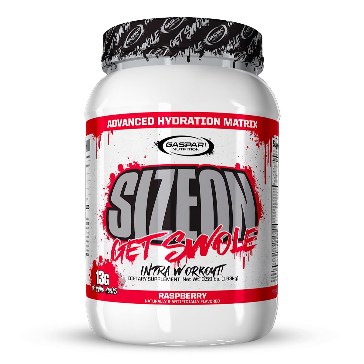 Gaspari SizeOn Raspberry 3.59 lb tub – front view
