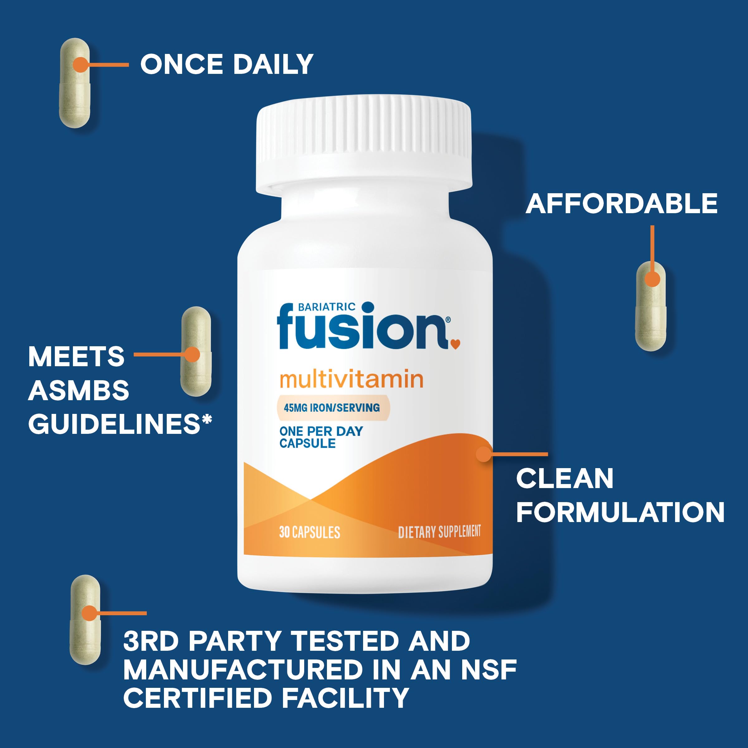 Gastric bypass / sleeve gastrectomy compatible multivitamin