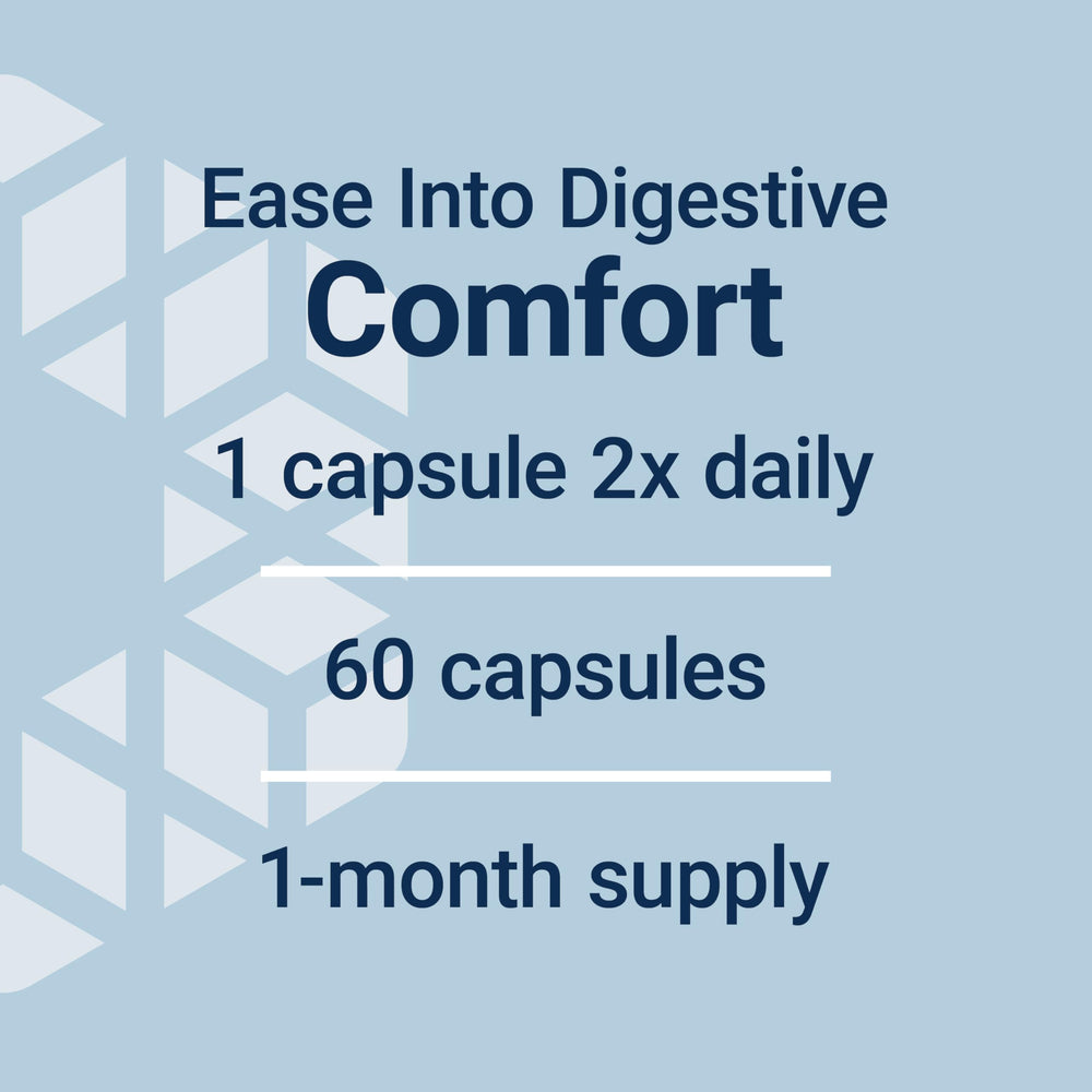 60 vegetarian capsules inside Gastro-Ease bottle