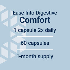 60 vegetarian capsules inside Gastro-Ease bottle