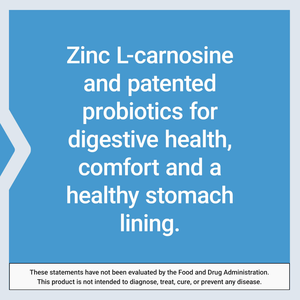 Back label showing nutrition and ingredients for Gastro-Ease