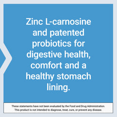 Back label showing nutrition and ingredients for Gastro-Ease