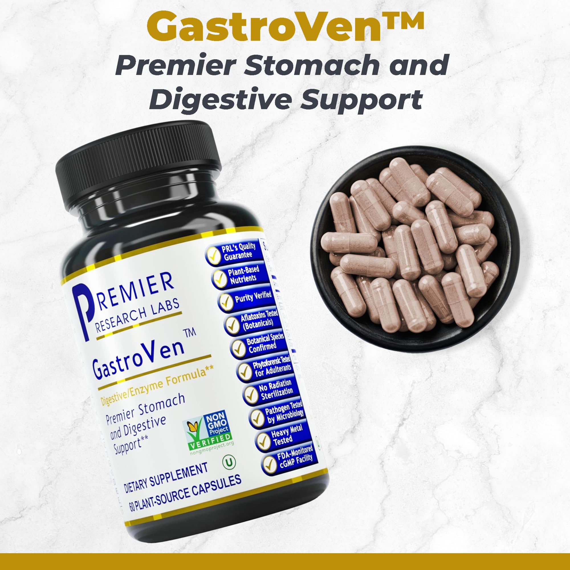 GastroVen with bromelain, ginger, and fennel for digestion