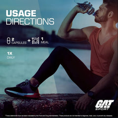 Back panel with supplement facts for GAT SPORT Men's Multi + Test