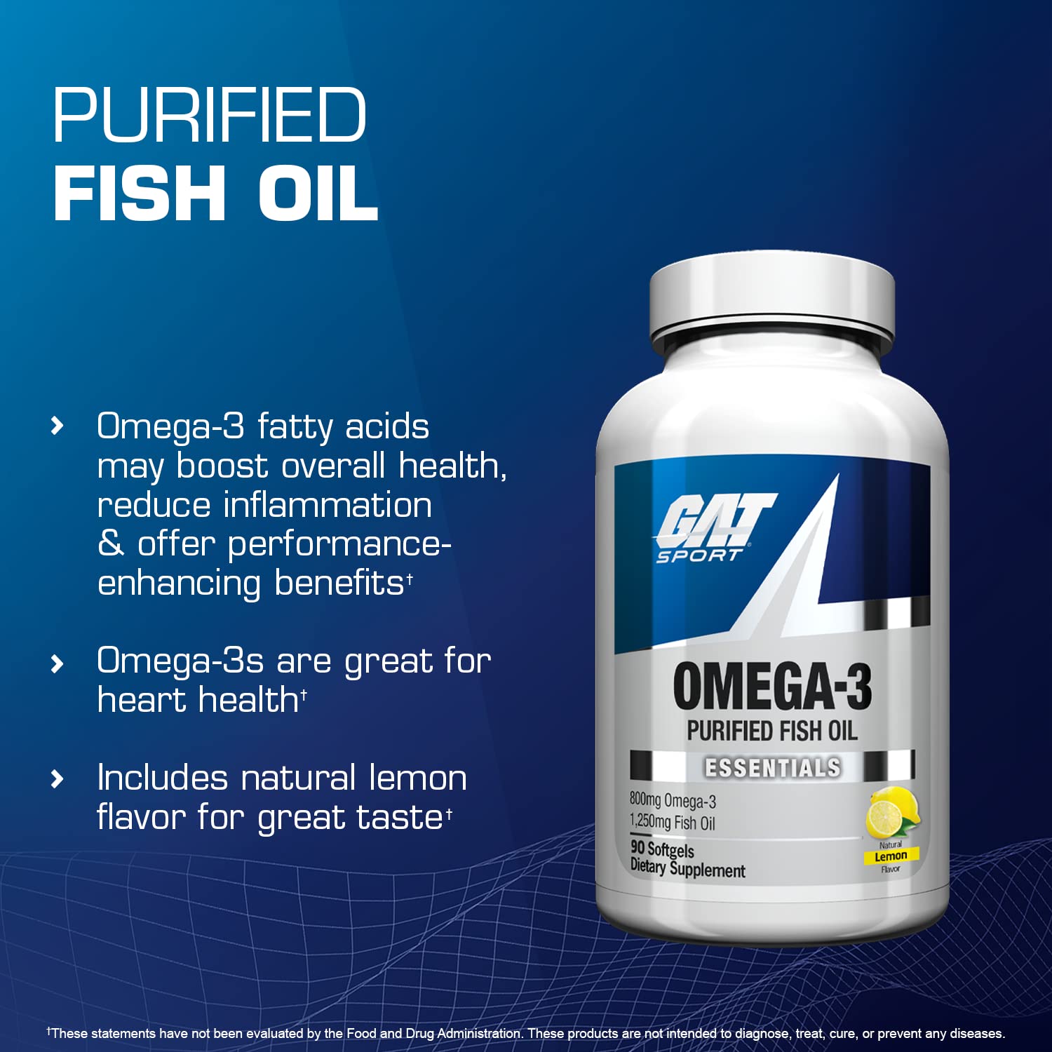Brain health concept with omega-3 graphics