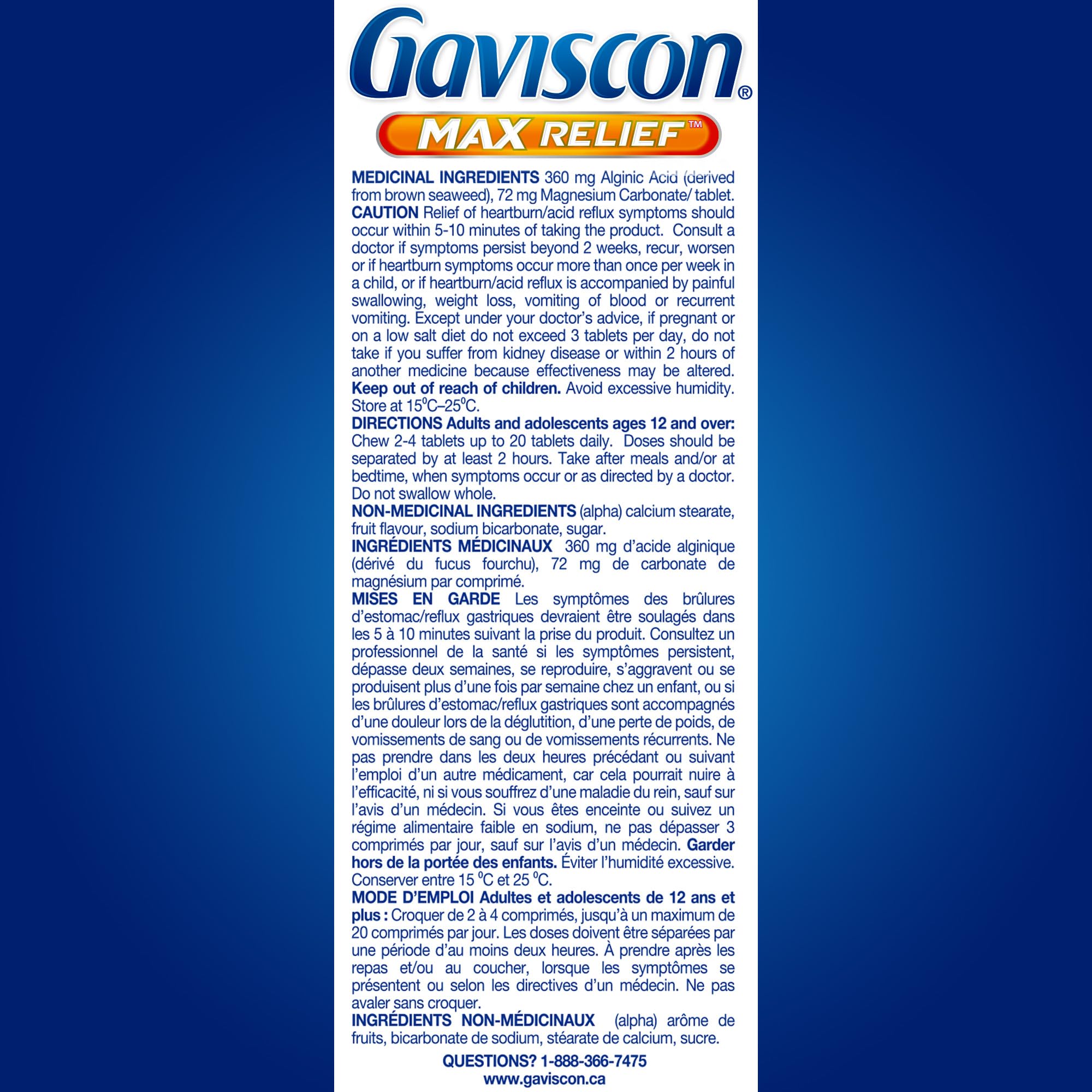 Gaviscon Max Berry at bedside for night-time reflux relief.