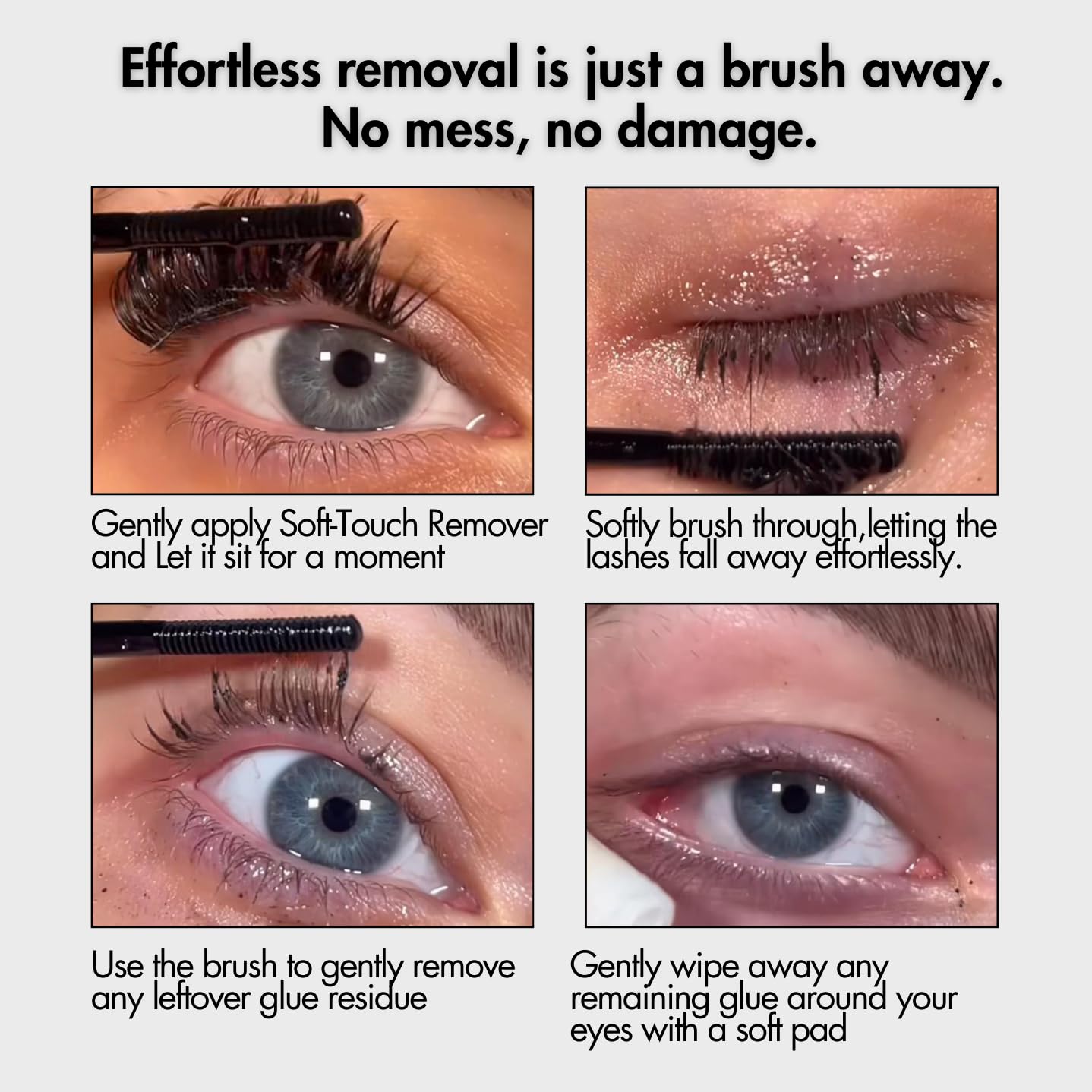 Gazelle Softouch quick-removal for DIY lash extensions without damage