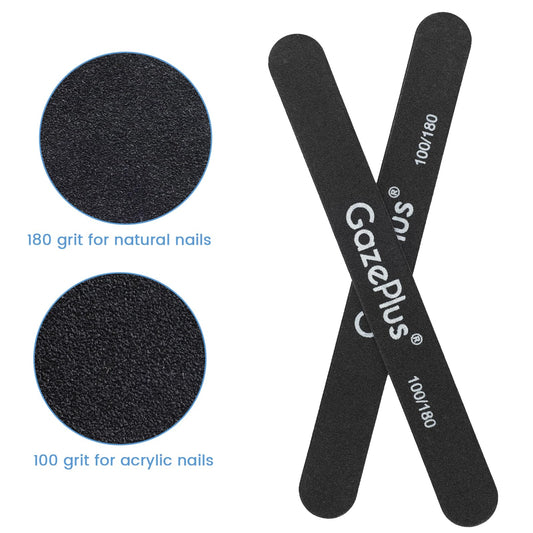 GAZEPPLUS emery boards with durable plastic core for professional shaping