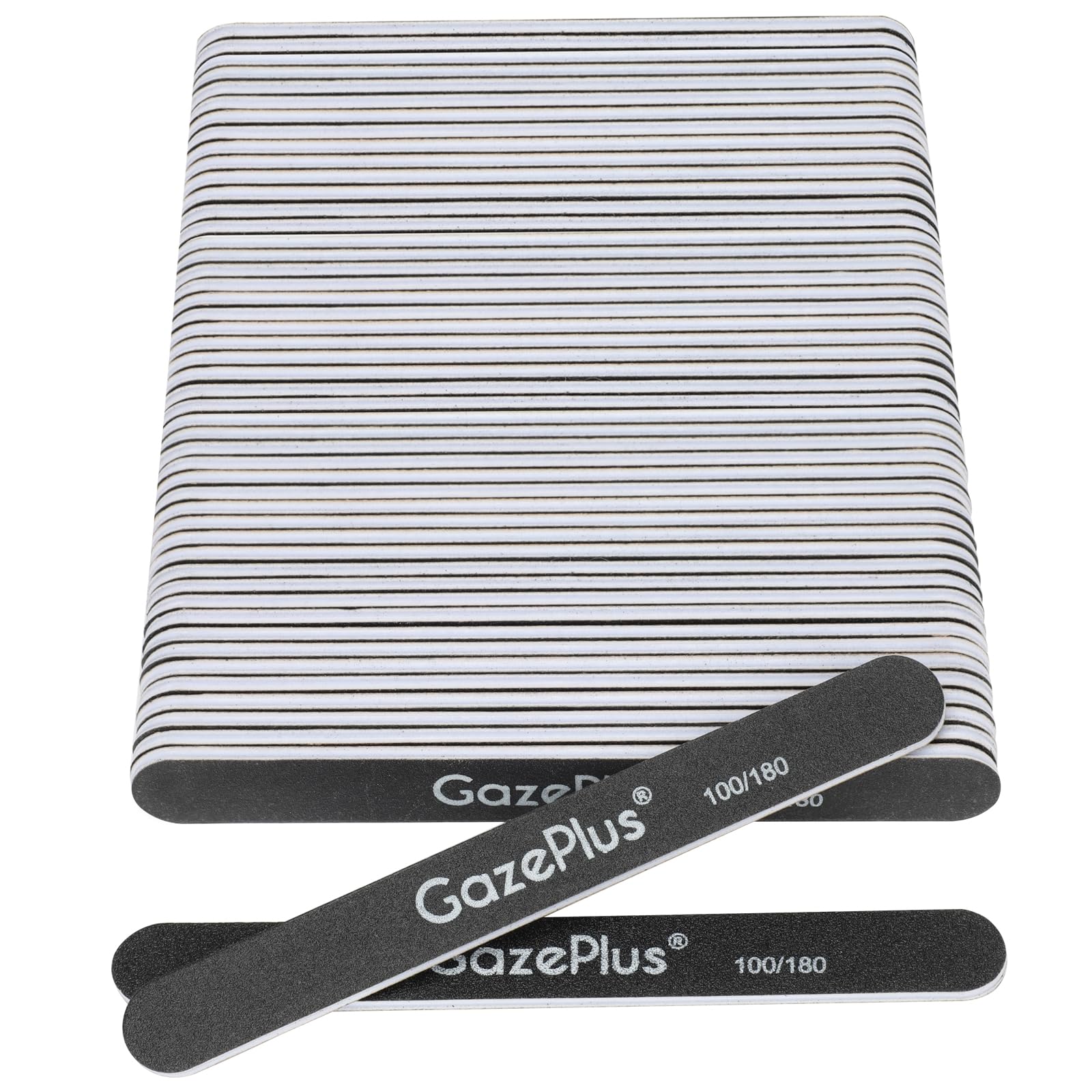 GAZEPPLUS nail files 7-inch dual grit for acrylic and natural nails
