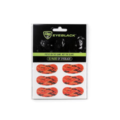 GB Eyeblack orange camo strip pack for quick, clean game-day use.