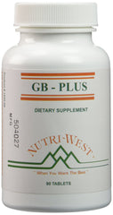 GB-Plus 90 Tablets Nutri-West bottle - front view