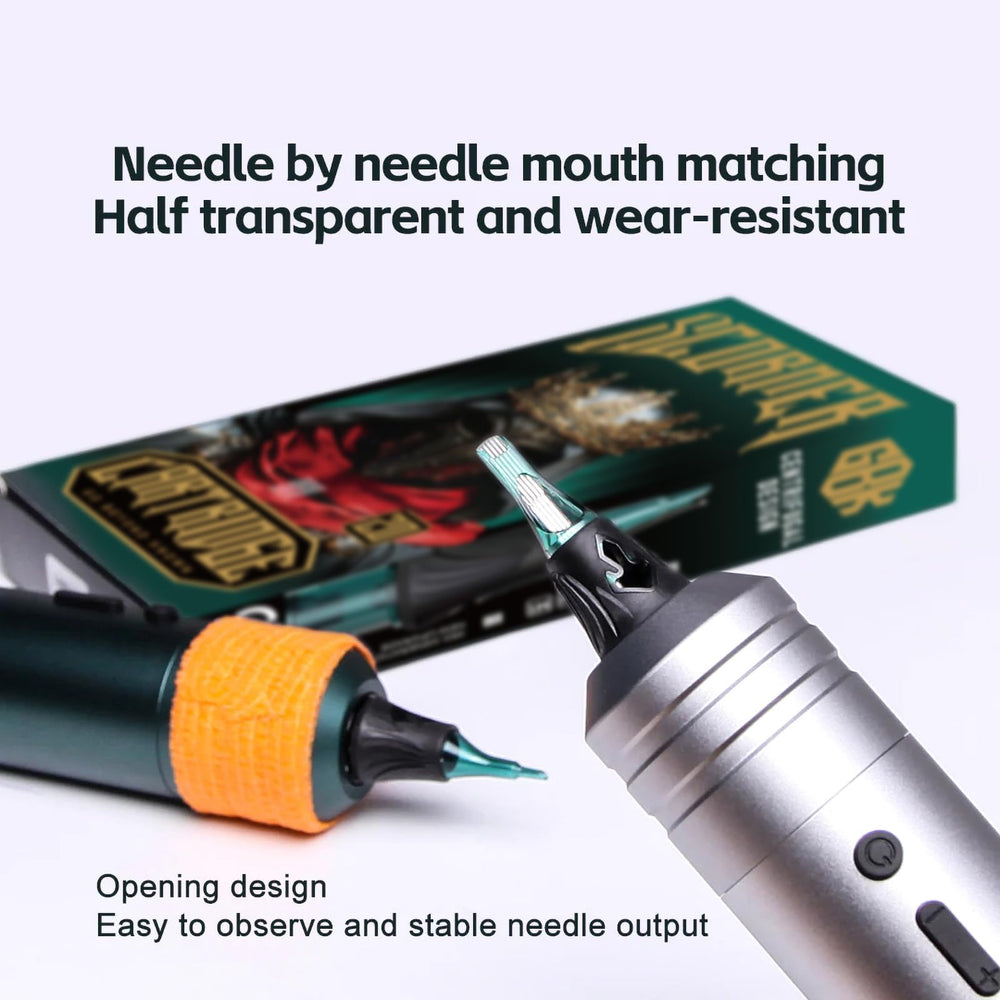 GBK cartridges are compatible with most tattoo machines for versatility