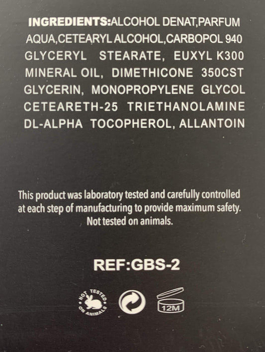 GBS After Shave Balm Citrus Label showcasing refreshing lavender-citrus notes.