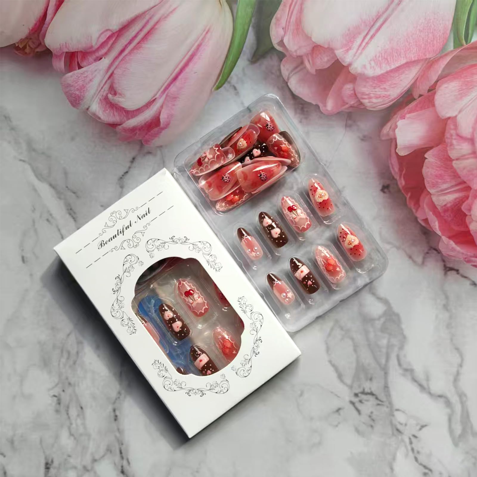 GCSQW medium almond nails in varied sizes for precise fit