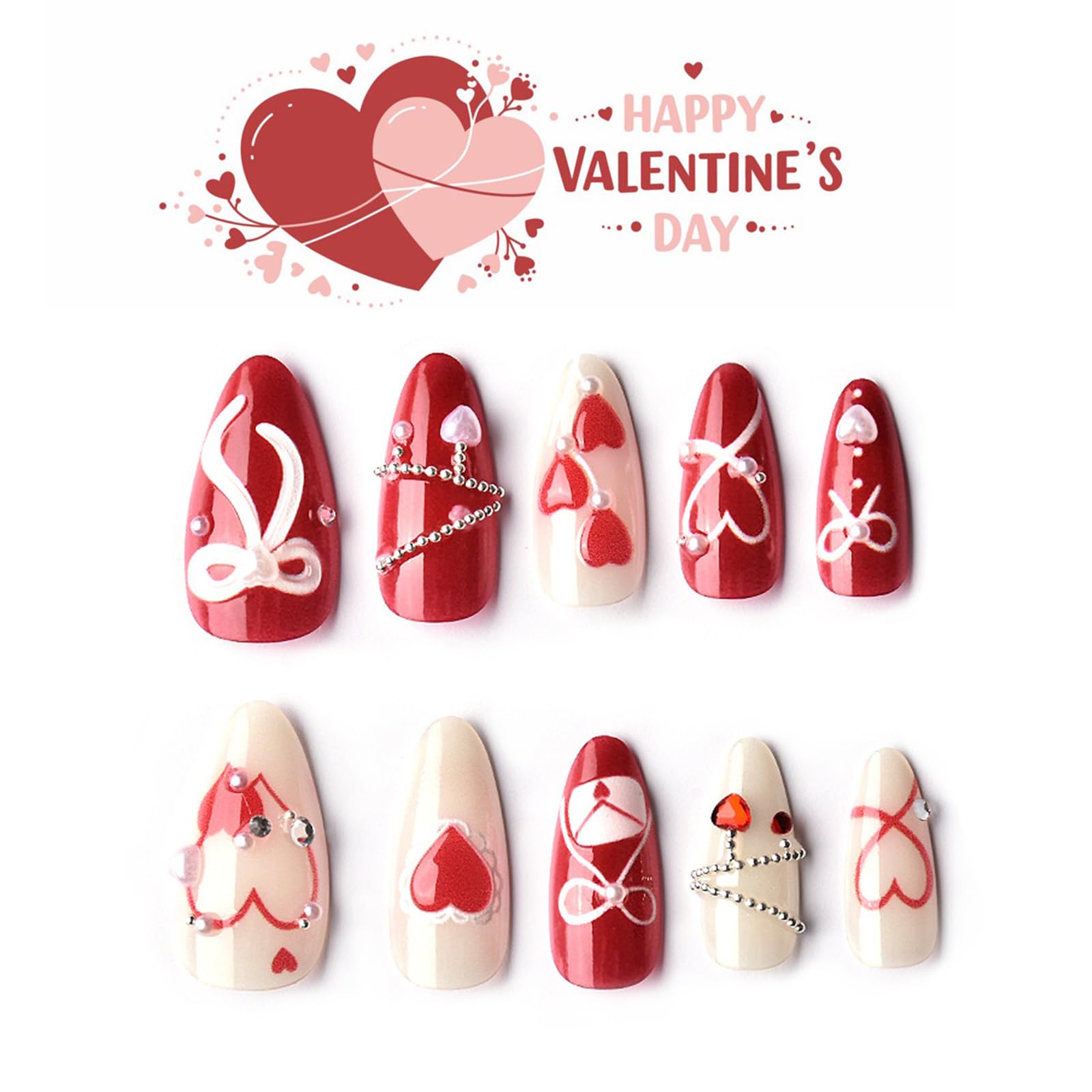 GCSQW nails featuring envelope motif for cute romantic styling