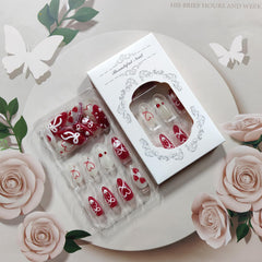 GCSQW nails with pearl rhinestones add subtle sparkle