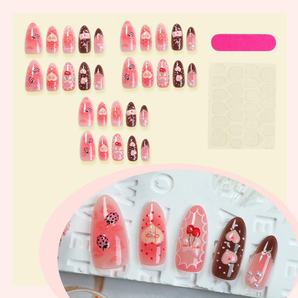 GCSQW 3D hearts bows roses nails for festive occasions